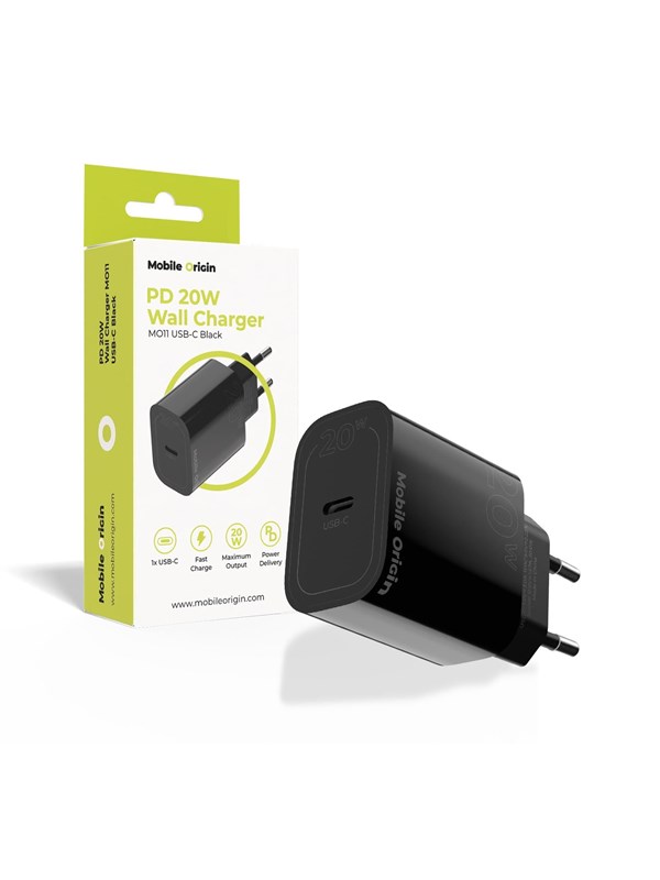 Mobile Origin PD20W Wall Charger MO11 - black - 1 USB-C