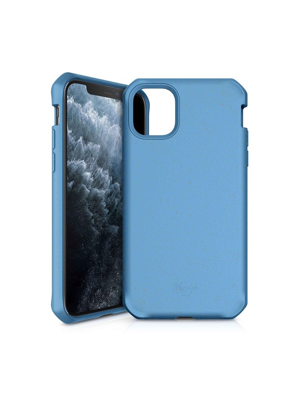 Itskins, Hoesje geschikt voor iPhone 11 Pro - Feronia Bio Hardcase, Blauw