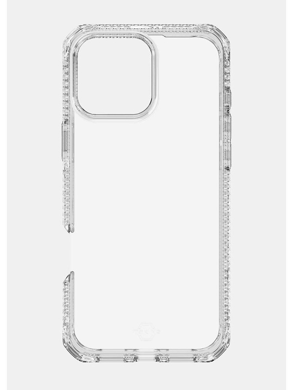 ITSKINS Doorzichtig Hoesje geschikt voor Apple iPhone 16 Pro Telefoonhoesje Flexibel TPU | ITSKINS Level 2 SpectrumClear R Backcover Shockproof | Doorzichtig Telefoonhoesje iPhone 16 Pro | Schokbestendig iPhone 16 Pro Telefoonhoesje | Anti Shock