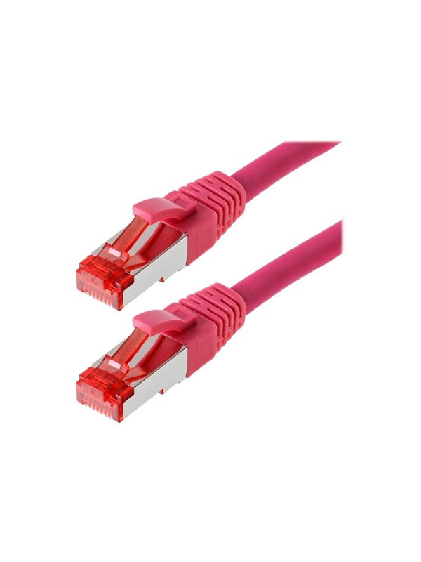 Helos patch cable - 1 m - magenta - Roze - 1meter