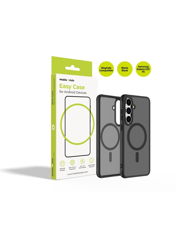 Mobile Origin Easy Case MagSafe Matte Black - Samsung Galaxy S25 FE