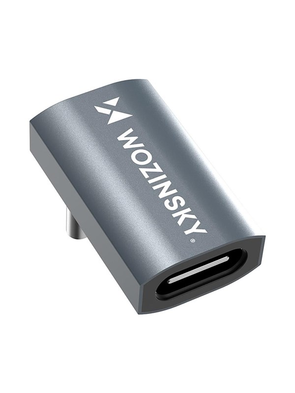 Wozinsky WPKF-01 USB-C - USB-C 40Gb/s 240W 8K OTG Angled Adapter - Gray