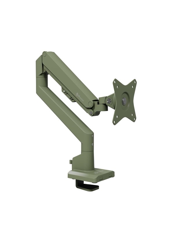 Arozzi Alzare Neo Monitor Arm - Gasveer - Kabelbeheer - Max 9kg - Bosgroen