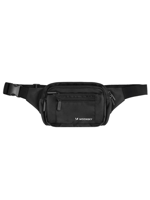Wozinsky WSB-W1 unisex shoulder bag with adjustable strap waterproof - black