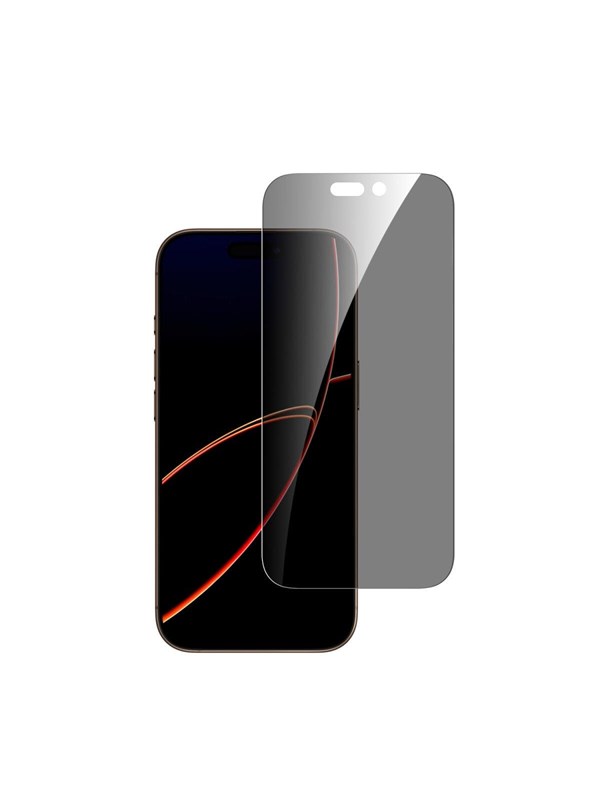 4smarts, Screenprotector geschikt voor iPhone 17 Pro - Privacy Tempered Glass, Transparant zwart