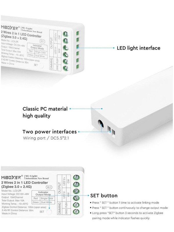 Miboxer LED Controller - CCT - Zigbee 3.0