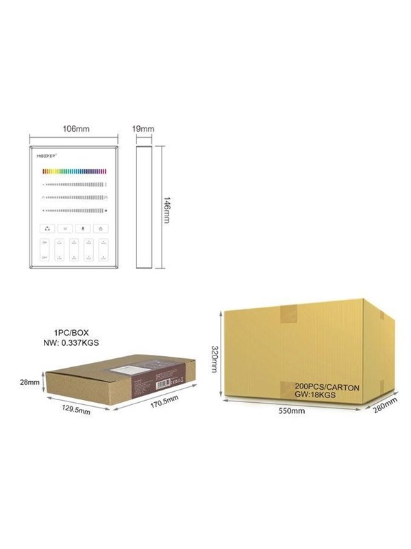 Miboxer Fjernbetjening - RGB-CCT