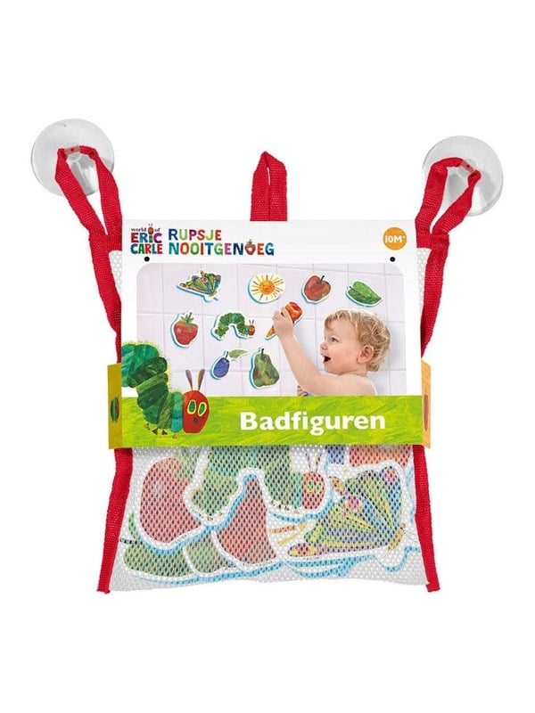 Rupsje Nooitgenoeg badspeelgoed badfiguren, educatief speelgoed in opbergnetje - peuter kleuter speelgoed - Vanaf 1 jaar