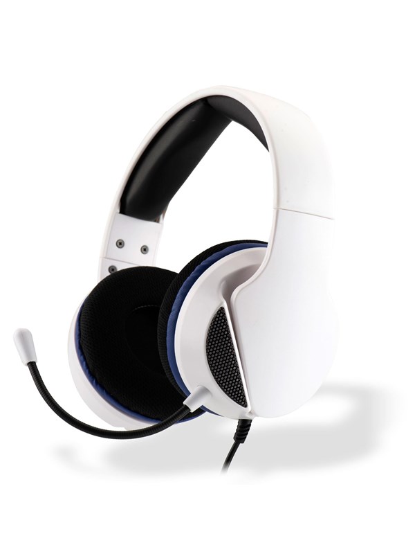 Freaks and Geeks SPX-300 - Bedrade Gaming Headset - Buigbare/Afneembare Microfoon - PS5 - Wit/Zwart