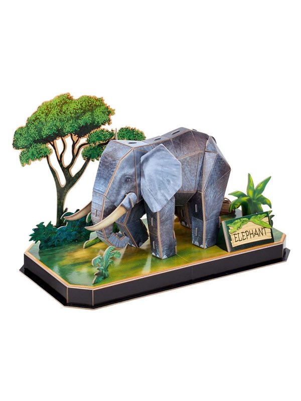 Cubic Fun 3D Puzzel Olifant - 42 stukjes - Geschikt voor kinderen vanaf 8 jaar