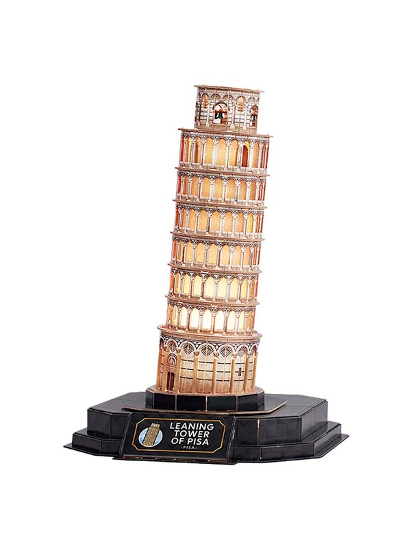 CUBIC FUN 3D Puzzel Pisa LED - Kunststof, Scheve Toren van Pisa