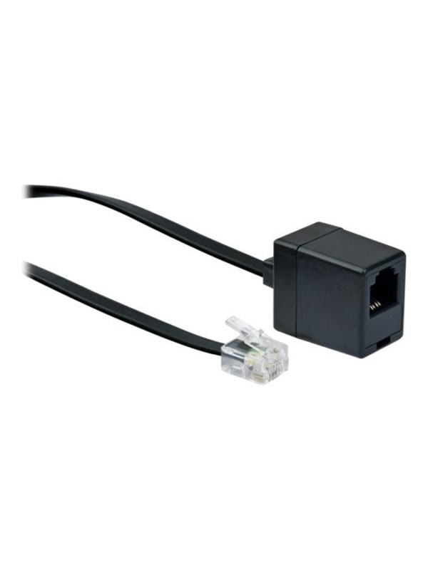 Schwaiger phone extension cable - 10 m - black - Zwart - 10m