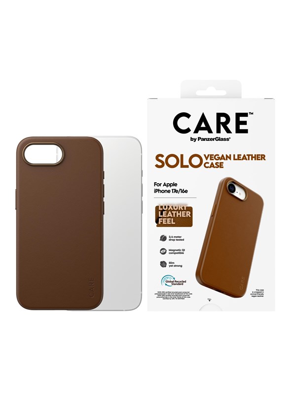 CARE by PanzerGlass Solo Case Brown iPhone 17e | 16e