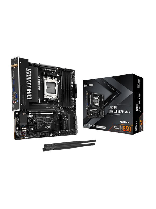 ASRock B850M Challenger WiFi Moederbord - AMD B850 - AMD AM5 - DDR5 RAM - Micro-ATX
