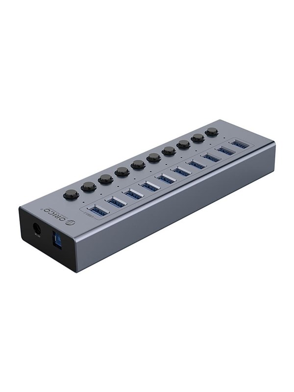 ORICO BT2U3-10AB Hub 10x USB-A 3.0 with switches - gray USB hub - 10 - USB 3.0 - Grijs