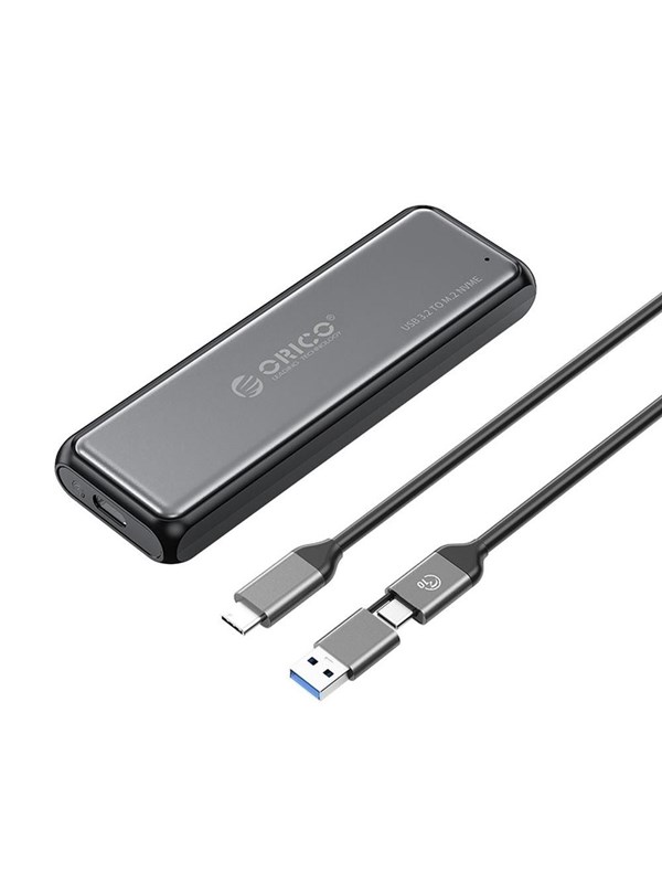 ORICO DDM2-C3-G2 M.2 NVME USB-A USB-C 3.2 10Gb/s Disk Drive - Gray