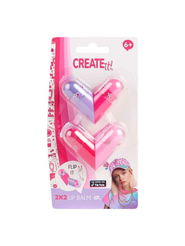 Canenco lippenbalsem speelgoed hartvormig voor kinderen multi kleuren.