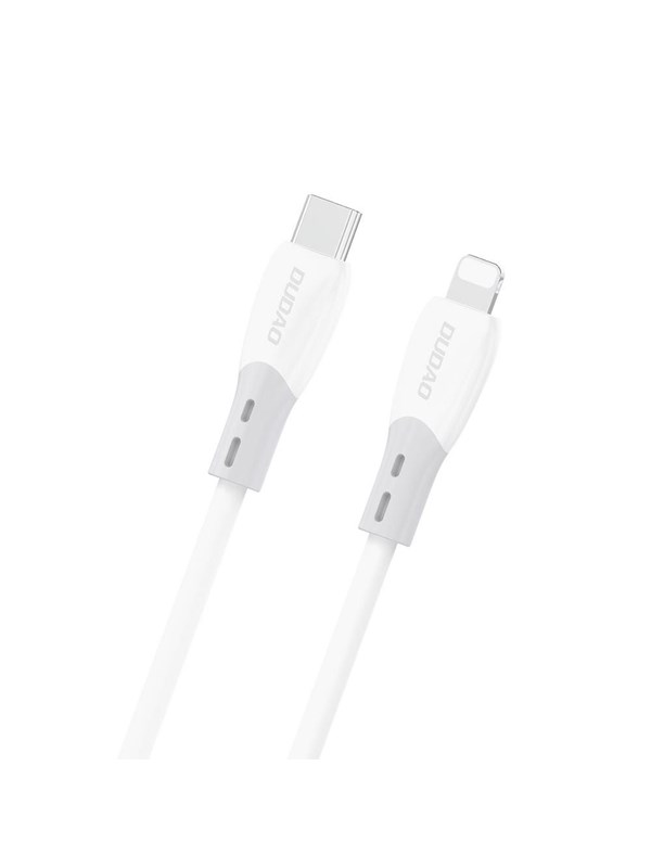 Dudao L25SX 30W USB-C - Lightning Cable with Soft Silicone Braid 2m - White