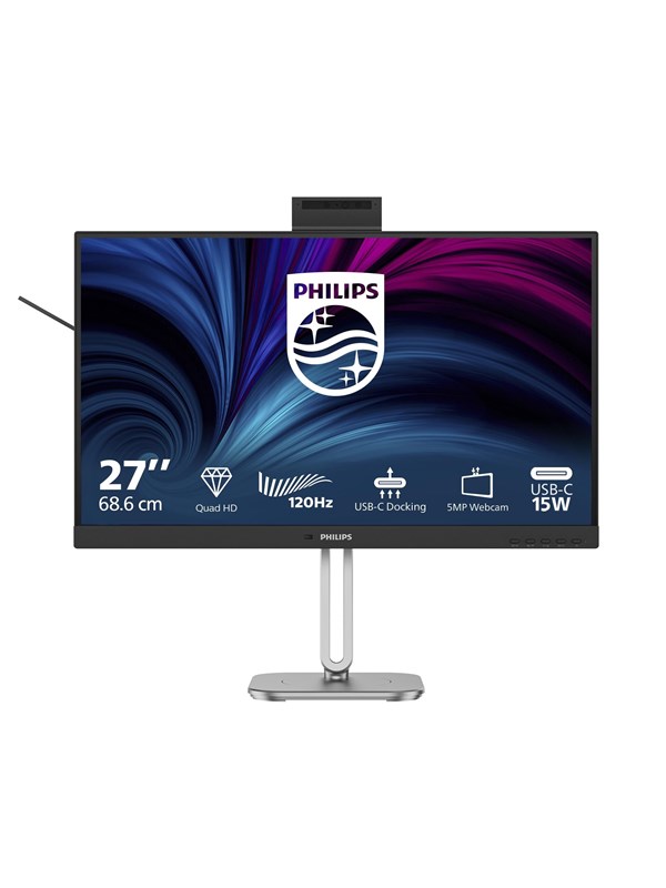 27" Philips 27B2U4601H - 2560x1440 (QHD) - 120Hz - IPS - 15W USB-C