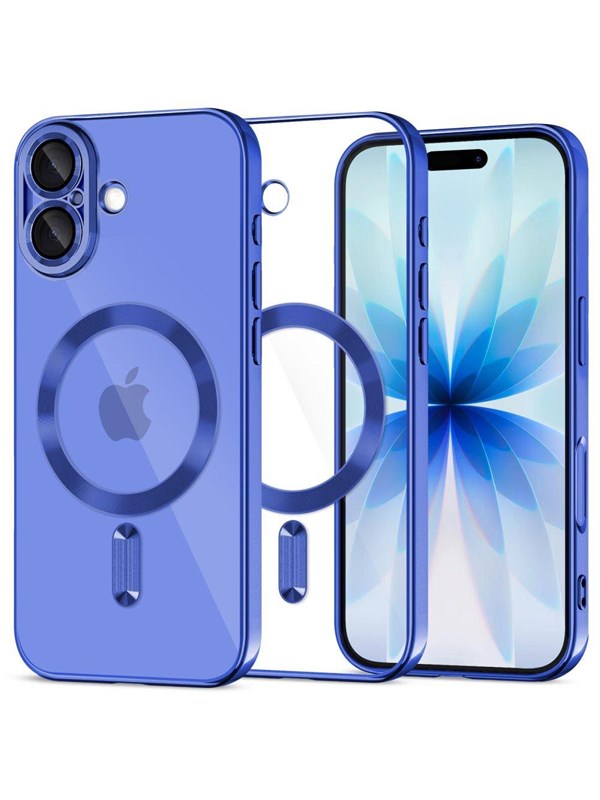 Tech-Protect MagFlex MagSafe Case for iPhone 17 - Clear and Navy Blue