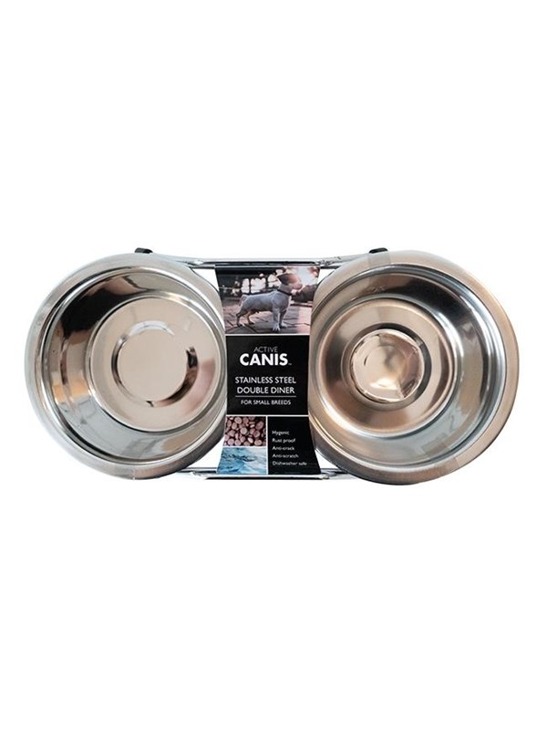 Active Canis Dubbele eetbak wikkelverpakking pak 2 x 400 ml