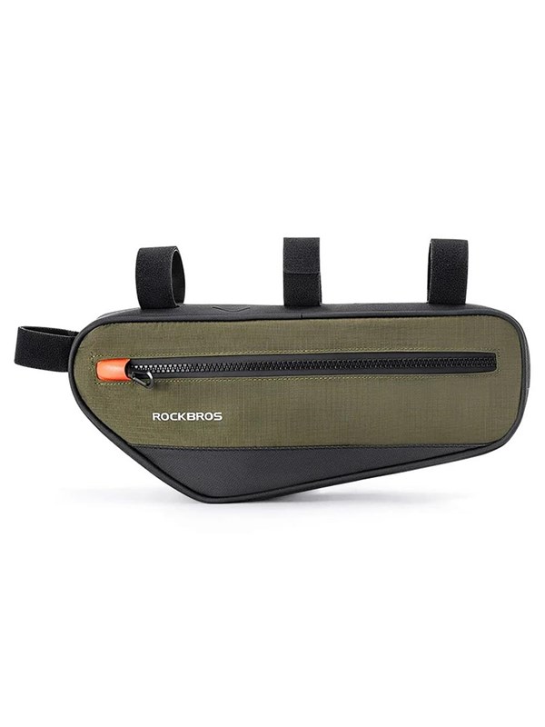 Rockbros Bicycle Bag 1.7 L for Frame - Green and Black