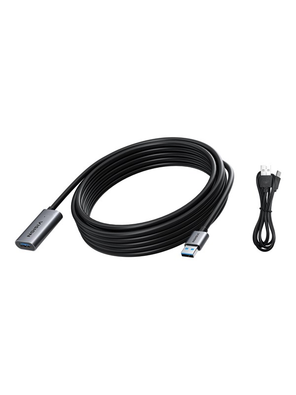 Vision TC 5MUSB3.0EXT+/BL USB-kabel USB 3.2 Gen 1 (3.1 Gen 1) 5 m USB A Zwart, Zilver