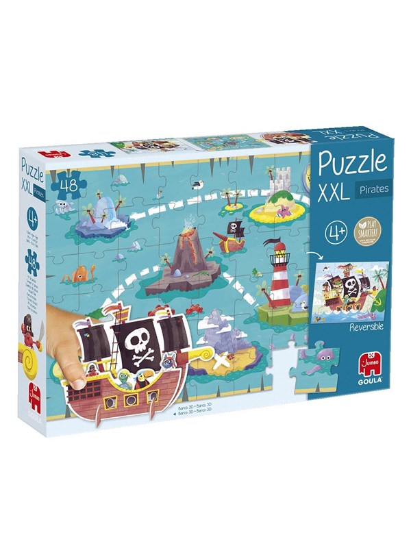 Kinderpuzzel Diset XXL Piratenboot 48 Onderdelen