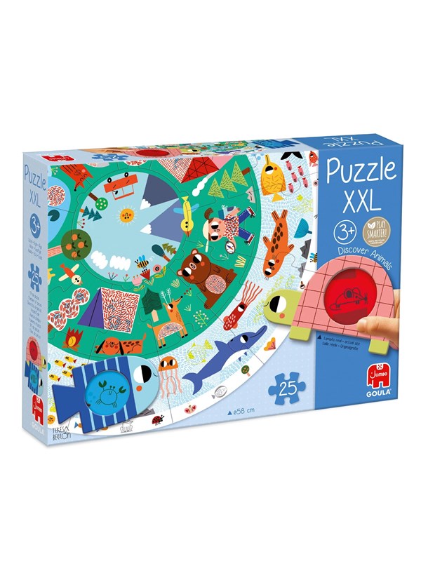 Jumbo Goula Puzzle XXL Discover Animals - 25 pcs. Vloer