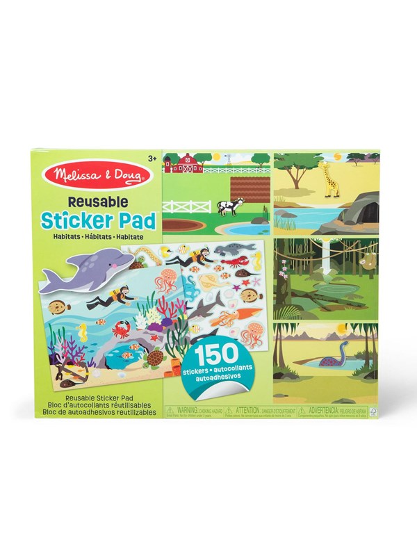 Melissa & Doug – Herbruikbaar stickerboek – Leefgebieden – 150 stickers