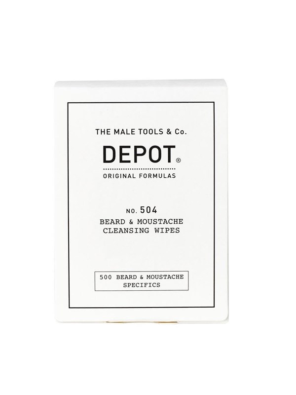 Depot - 504 Beard & Moustache Cleansing Wipes 12x - 87g