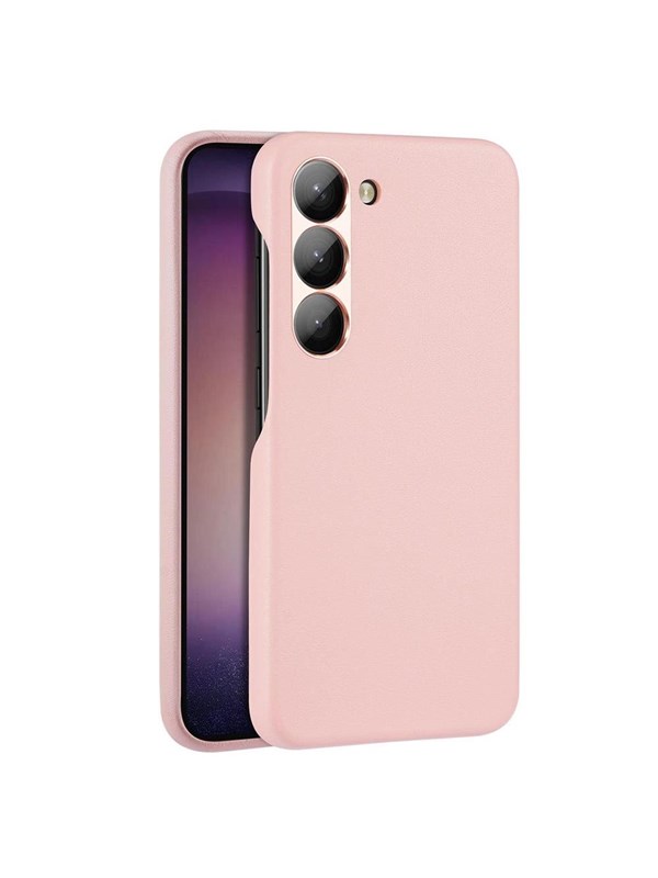 Dux Ducis Grit Samsung Galaxy S23+ Elegant Faux Leather Cover Pink