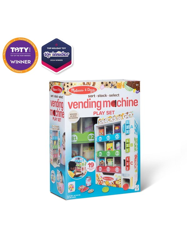 Melissa & Doug – Houten snackautomaat – Inclusief speelgeld en snacks