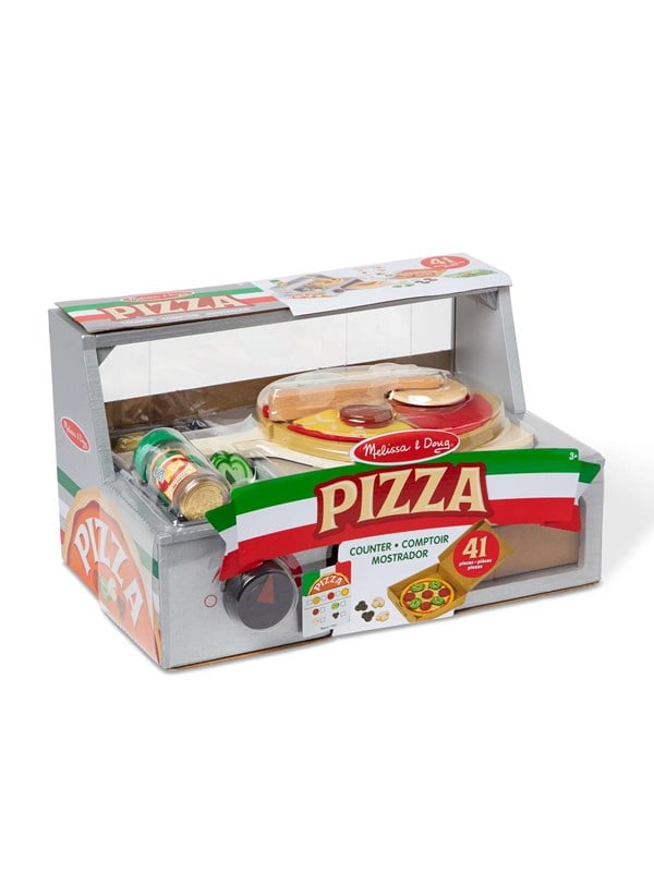 Melissa & Doug Wooden Playset Top and Bake Pizza Counter