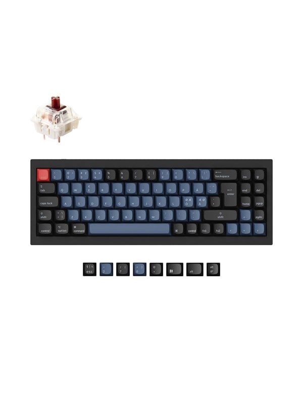 Keychron Q7 QMK Wired - Gateron G Pro Brown - Gaming Toetsenbord - Zonder Numpad - Noords - Zwart