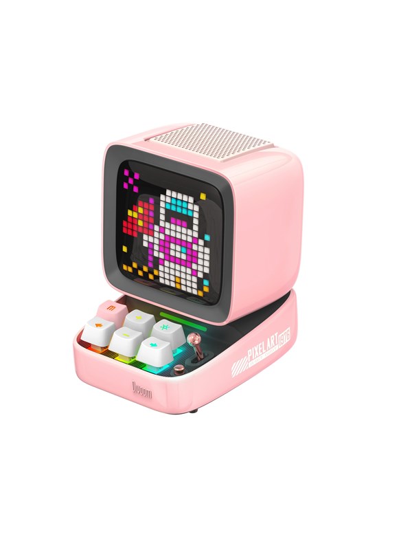 Divoom DitooPro Retro Pixel Art Bluetooth Speaker - Pink