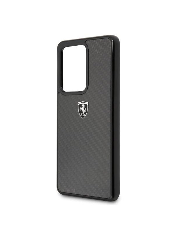 Ferrari SF Carbon Back Case - Geschikt voor Samsung Galaxy S20 Ultra - Zwart