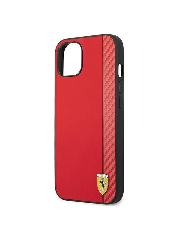 Ferrari Telefoonhoesje voor Apple iPhone 13 Mini - Pu Leer, Rood, Back Cover, Bescherming.