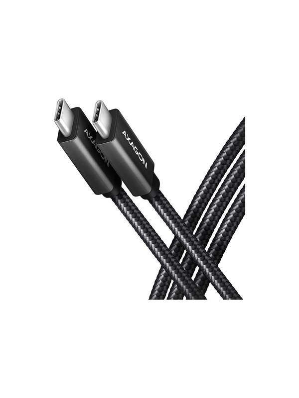 AXAGON BUCM32-CM10AB USB-C-kabel USB 3.2 Gen2 USB-C stekker 1 m Zwart Vergulde steekcontacten