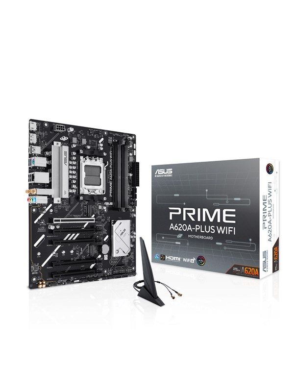ASUS PRIME A620A-PLUS WIFI Moederbord - AMD A620A - AMD AM5 - DDR5 RAM - ATX