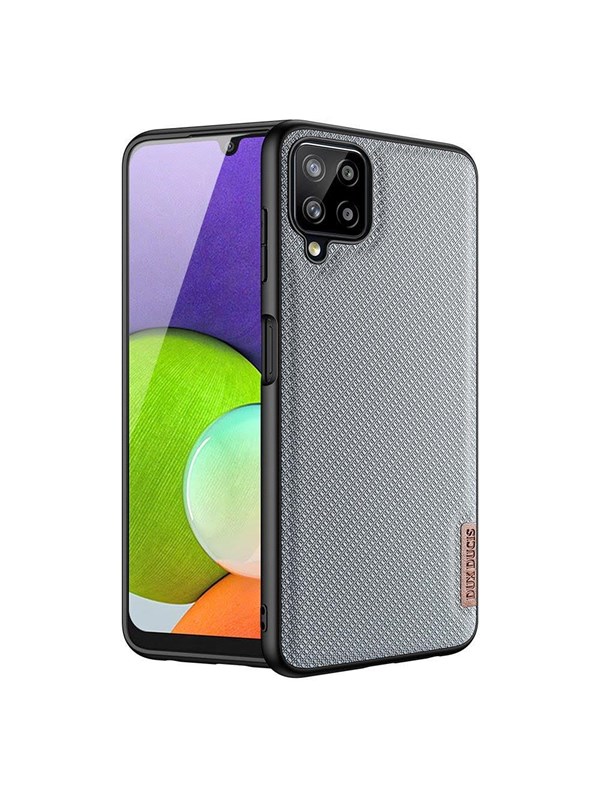 Dux Ducis Fino Case Cover Covered With Nylon Material Samsung Galaxy A22 4G Grey