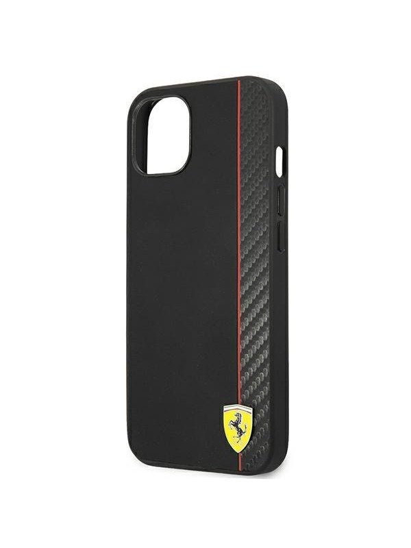 Ferrari iPhone 13 Mini Zwarte PU Back Cover - Bescherm uw Telefoon & Geniet van Stijl en Comfort