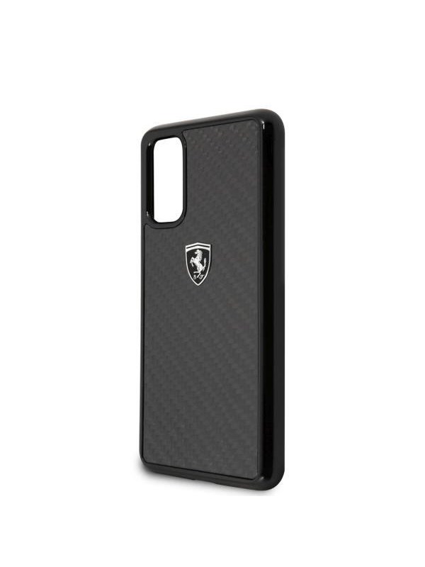 Ferrari SF Carbon Back Case - Geschikt voor Samsung Galaxy S20 - Zwart