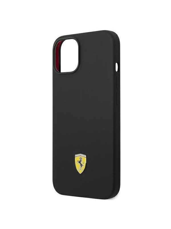 Ferrari Silicone Back Case - Geschikt voor Apple iPhone 14 Plus (6.7") - Zwart