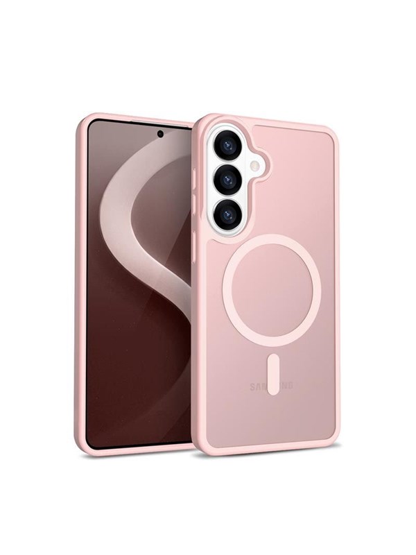 CRONG Hybrid Matte Magnetic - MagSafe Case for Samsung Galaxy S26 (Pink)