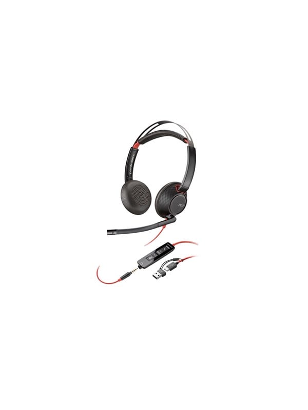 Hoofdtelefoon met microfoon Poly Blackwire 5220