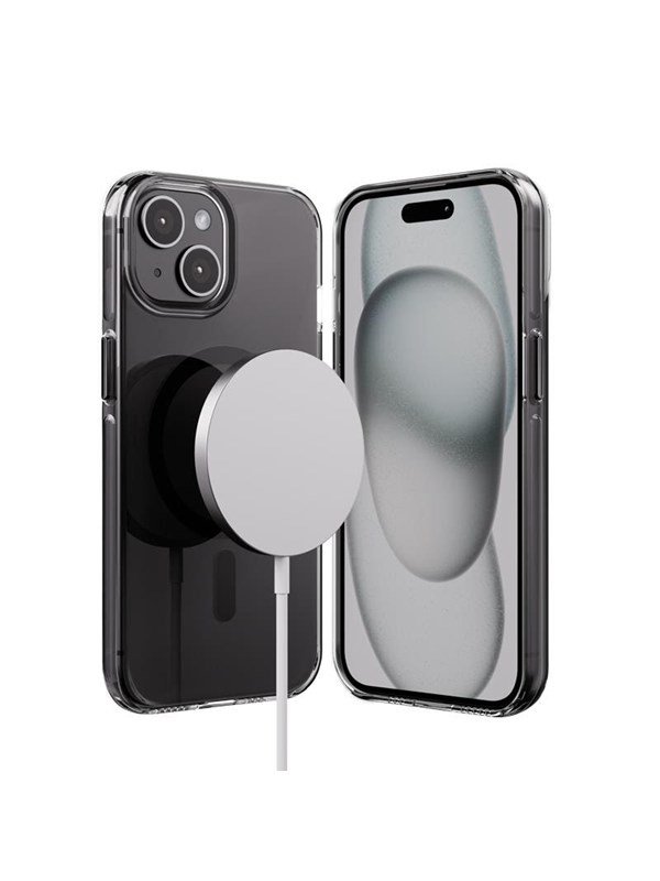CRONG Clear MAG Pro - iPhone 15 MagSafe Case (Black)
