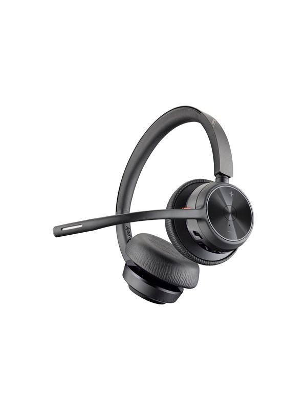 HP Poly Voyager 4320 UC Stereo On Ear headset Bluetooth Stereo Zwart Noise Cancelling Volumeregeling Computer