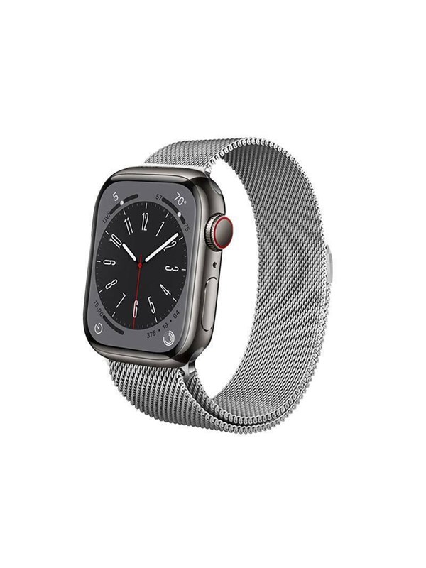 CRONG Milano Steel - Stainless Steel Strap for Apple Watch 38/40/41/42 mm (Silver)