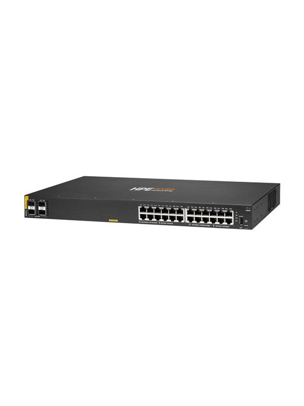 HPE Aruba Networking CX 6000 24p 10M/100M/1G Class4 PoE 4p SFP 1G 370W Switch Managed L3 Gigabit Ethernet (10/100/1000) Power over Ethernet (PoE) 1U